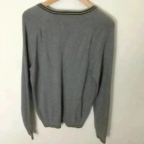 Brooks Brothers Men L Gray Cotton Pullover Sweater - Picture 4 of 5